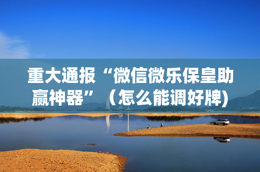 重大通报“微信微乐保皇助赢神器”（怎么能调好牌)
