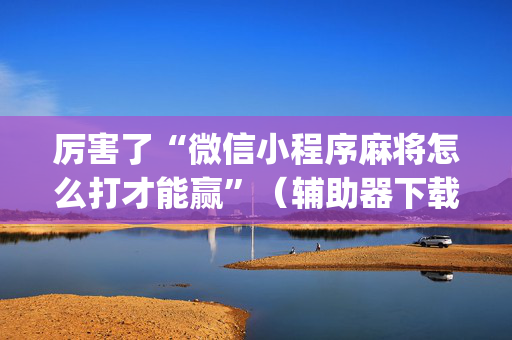 厉害了“微信小程序麻将怎么打才能赢”（辅助器下载)