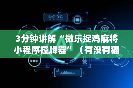 3分钟讲解“微乐捉鸡麻将小程序控牌器”（有没有猫腻)
