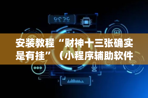 安装教程“财神十三张确实是有挂”（小程序辅助软件)
