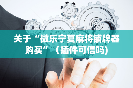 关于“微乐宁夏麻将铺牌器购买”（插件可信吗)