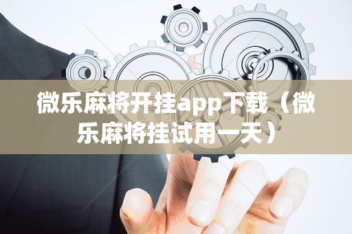 微乐麻将开挂app下载（微乐麻将挂试用一天）