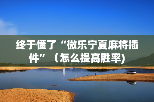 终于懂了“微乐宁夏麻将插件”（怎么提高胜率)