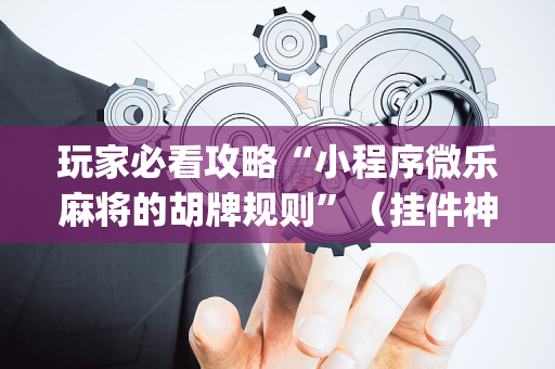 玩家必看攻略“小程序微乐麻将的胡牌规则”（挂件神器)