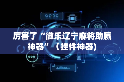 厉害了“微乐辽宁麻将助赢神器”（挂件神器)
