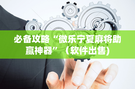 必备攻略“微乐宁夏麻将助赢神器”（软件出售)