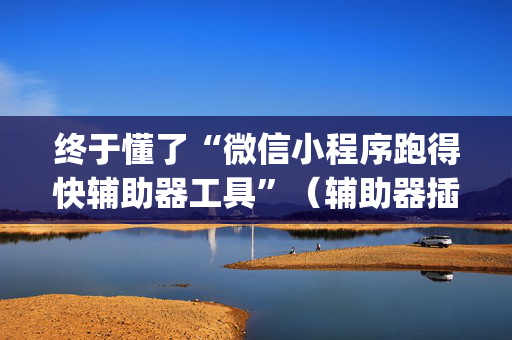 终于懂了“微信小程序跑得快辅助器工具”（辅助器插件)