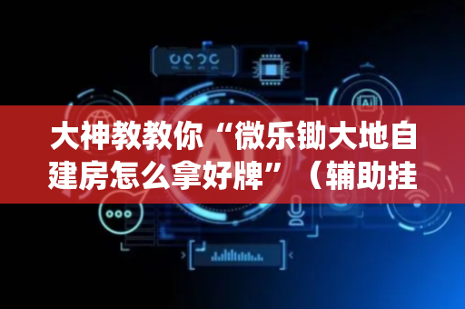 大神教教你“微乐锄大地自建房怎么拿好牌”（辅助挂发牌规律)