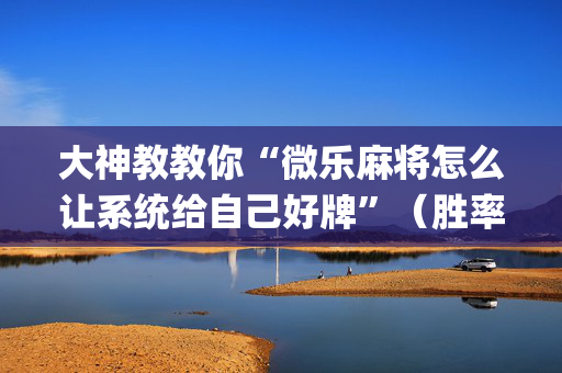 大神教教你“微乐麻将怎么让系统给自己好牌”（胜率到哪调)