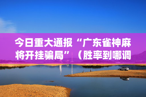 今日重大通报“广东雀神麻将开挂骗局”（胜率到哪调)
